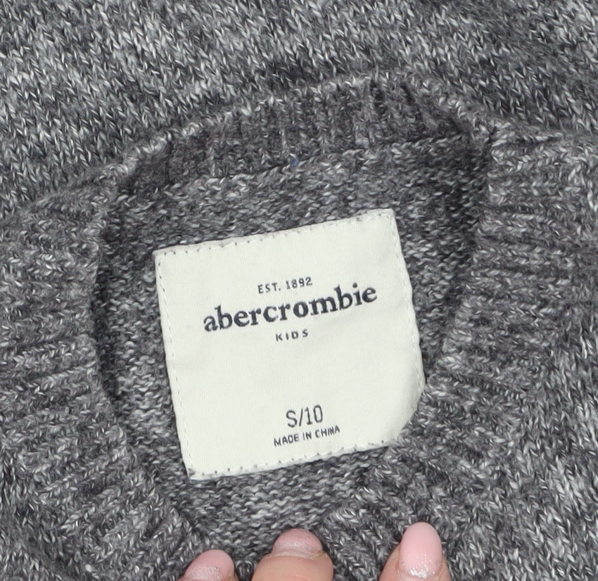 Abercrombie & Fitch Kids Boys Grey Crew Neck Jumper Size 10 Cotton Blend