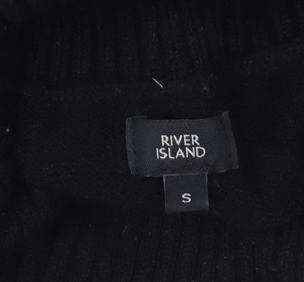 River Island Women’s Multicolour Roll Neck Tunic Jumper Size S