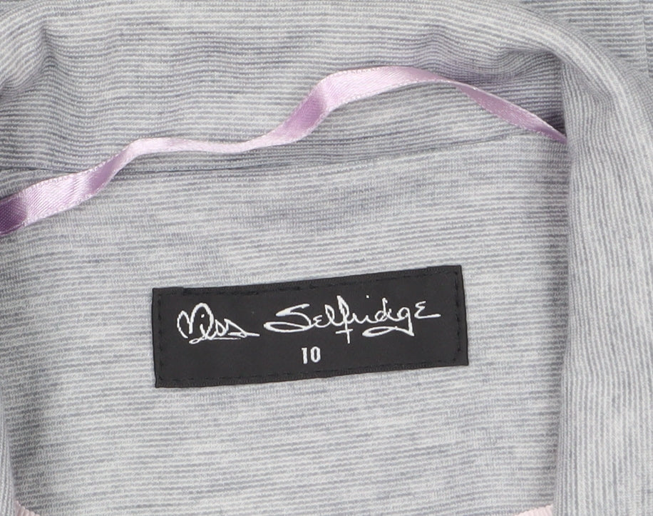 Miss Selfridge Women's Grey Size 10 Tailored Blazer Jacket