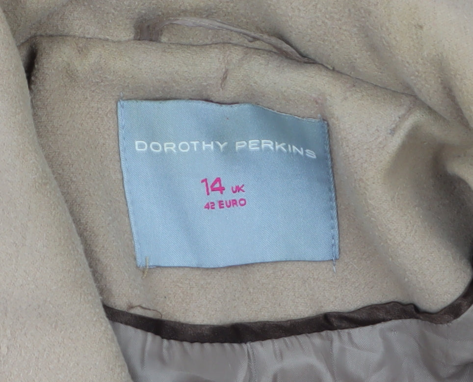 Dorothy Perkins Women’s Beige Belted Trench Coat Size 14