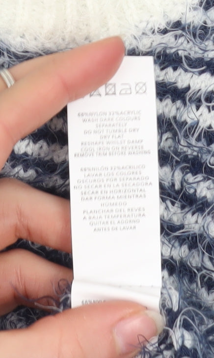 Atmosphere Womens Blue Striped Crew Neck 3/4 Sleeve Jumper Size 14