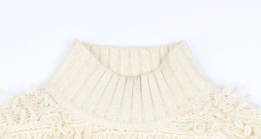 Marks & Spencer Women’s Ivory Roll Neck Chunky Knit Jumper M