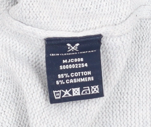 Crew Clothing Company Men's Grey 2XL Cotton Cashmere Pullover Jumper