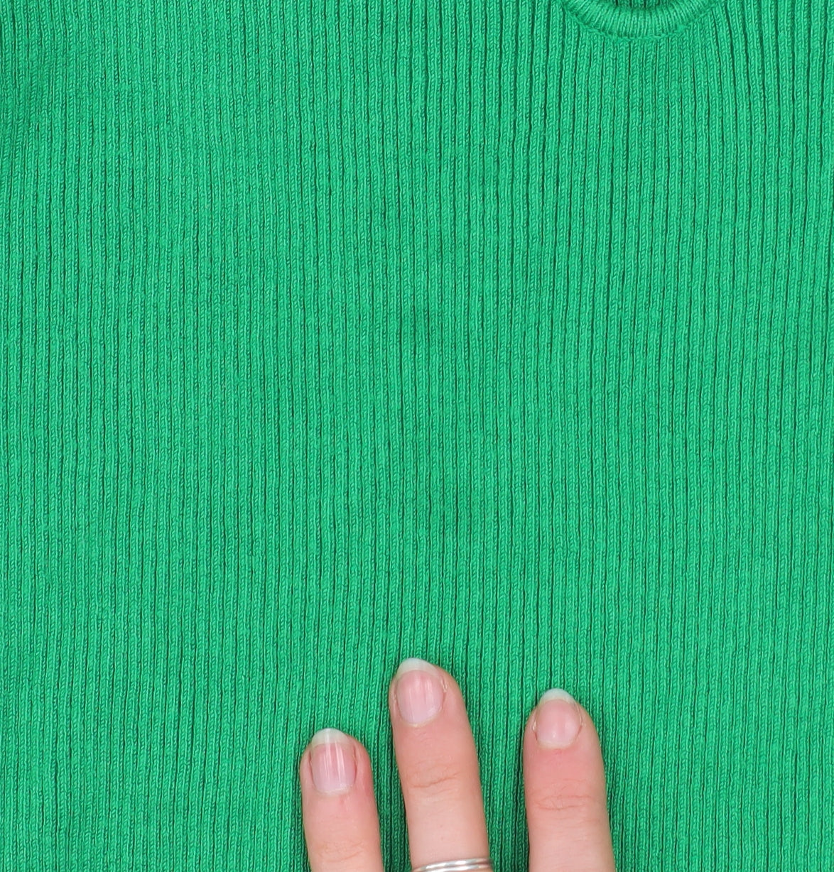 Lipsy Women's Green Slim Fit Long Sleeve Ribbed Pullover Jumper Size 8
