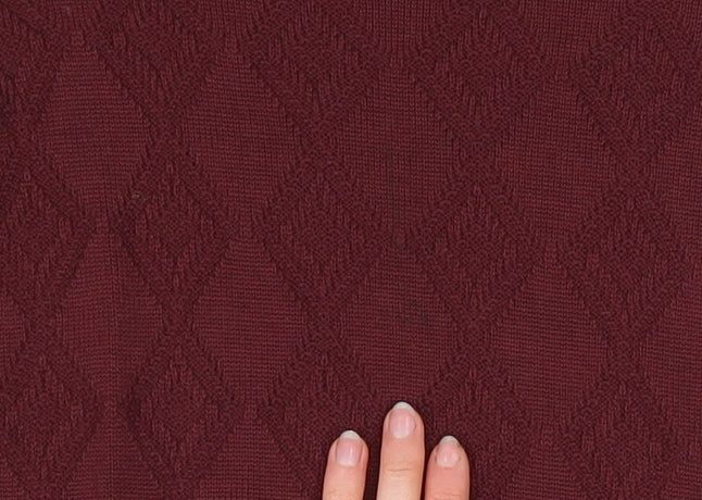 Marks & Spencer Women’s Red Textured Knit Jumper Size 14