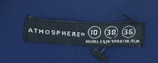Atmosphere Women Blue Size 10 Tailored Open Front Blazer Jacket