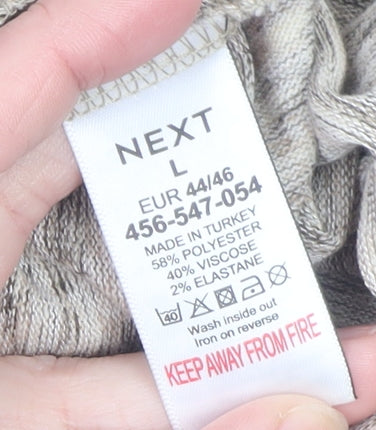Next Men’s Beige Knit Crew Neck Pullover Sweatshirt L
