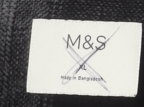 Marks and Spencer Men's Grey Check Flannel Jacket L Regular Fit