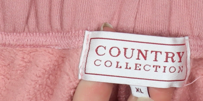 Country Collection Womens Pink XL Fleece Sweatpants Joggers