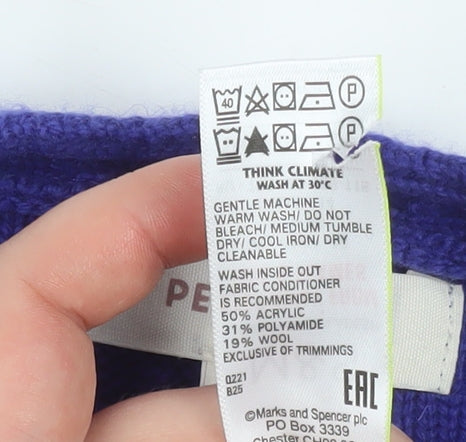 Marks & Spencer Women’s Purple Cable-Knit Cardigan Size 18
