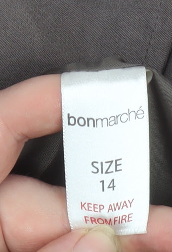 Bonmarché Women's Brown Size 14 Lined Zip-Up Jacket
