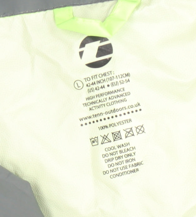 Tenn Outdoors Men's Green L Reflective Windbreaker Jacket