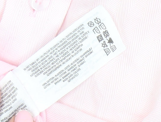 Primark Men's Pink 2XL Slim Fit Long Sleeve Formal Dress Shirt