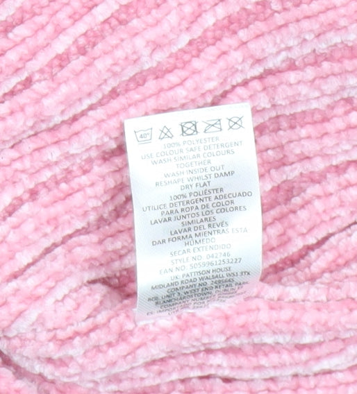 Pep&Co Women’s Pink Mock Neck Ribbed Pullover Jumper Size S 8-10