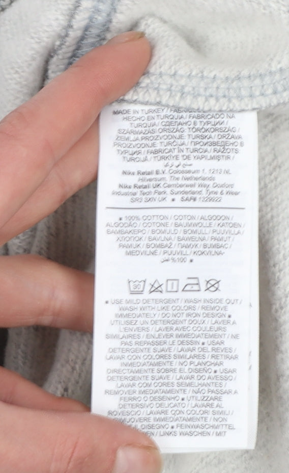 Nike Men's Grey Crew Neck Regular Fit Sweatshirt Medium