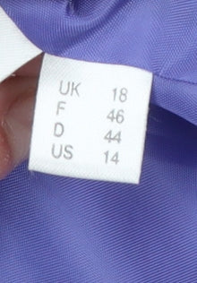 Jacques Vert Women's Purple Size 18 Short Sleeve Suit Jacket