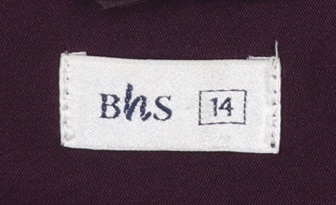 BHS Women’s Purple Velvet Collar Blazer Size 14 Classic Fit Jacket