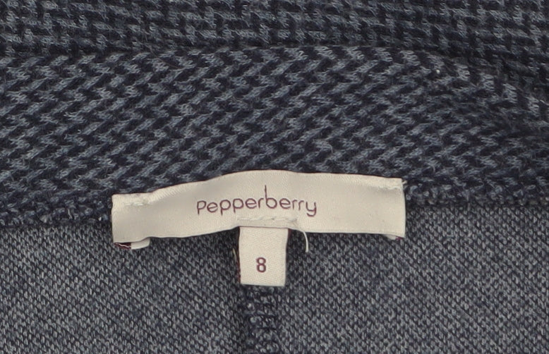 Pepperberry Women Blue A-Line Tweed Knee Length Skirt Size 8