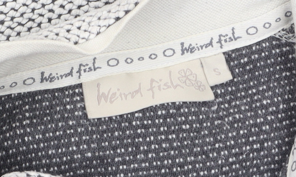 Weird Fish Women's Beige Henley Sweatshirt Small Cotton Blend Casual Pullover