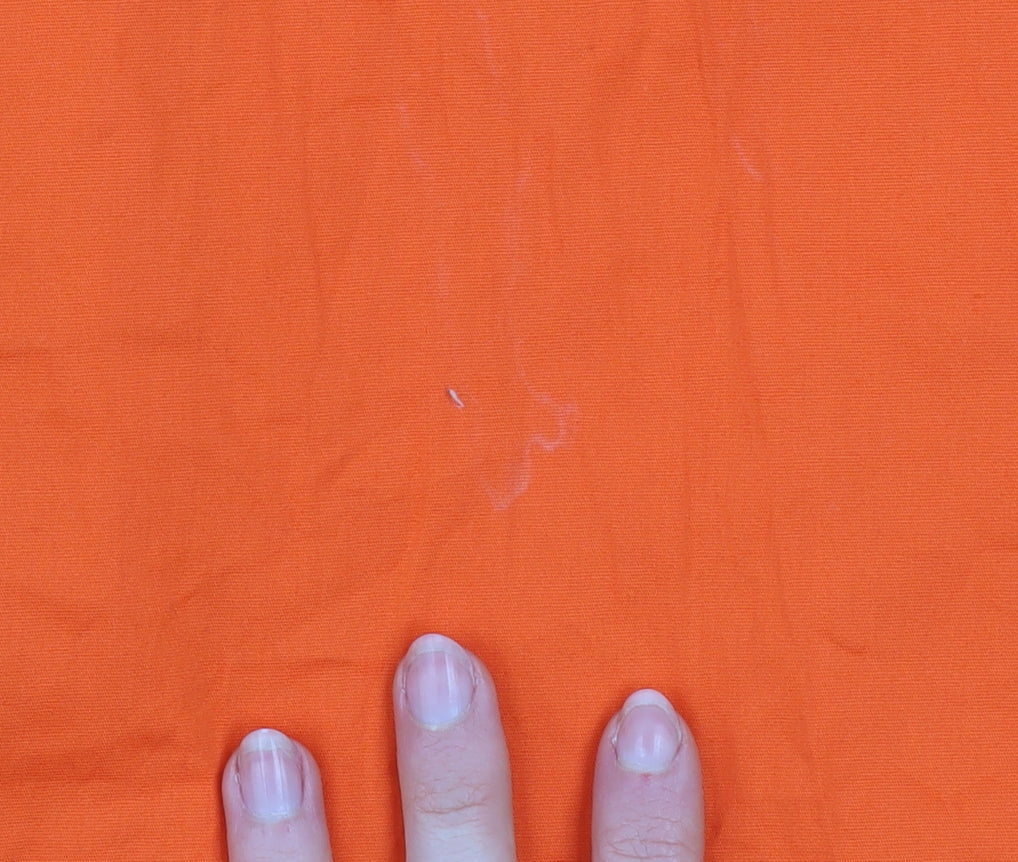I Saw It First Women’s Orange Long Sleeve Button-Up Cotton Shirt Size 8