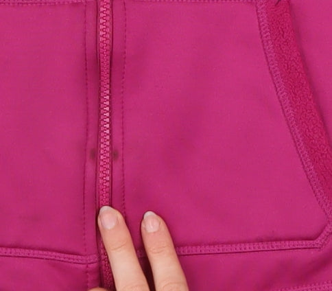 George Women’s Pink Softshell Fleece Hooded Jacket Size 14