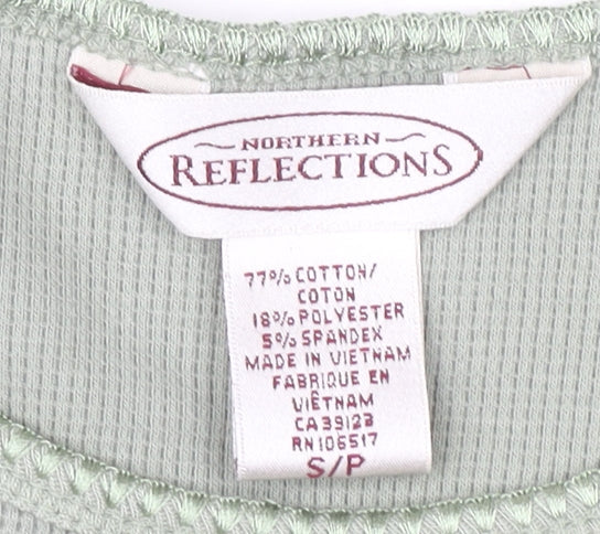 Northern Reflections Womens Green Cotton Knit Pullover Jumper Size S