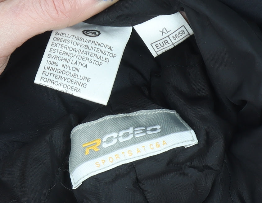 Rodeo Men's Black XL Waterproof Insulated Snow Pants Trousers
