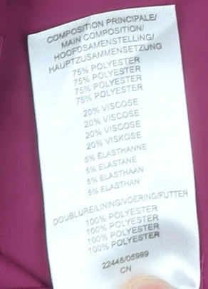 Damart Womens Purple Blazer Jacket Size 10 Regular Fit
