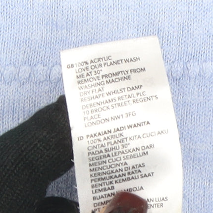 Maine New England Women's Blue Crew Neck Acrylic Jumper Size 10