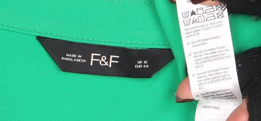F&F Women’s Green Size 16 Classic Longline Two-Button Blazer