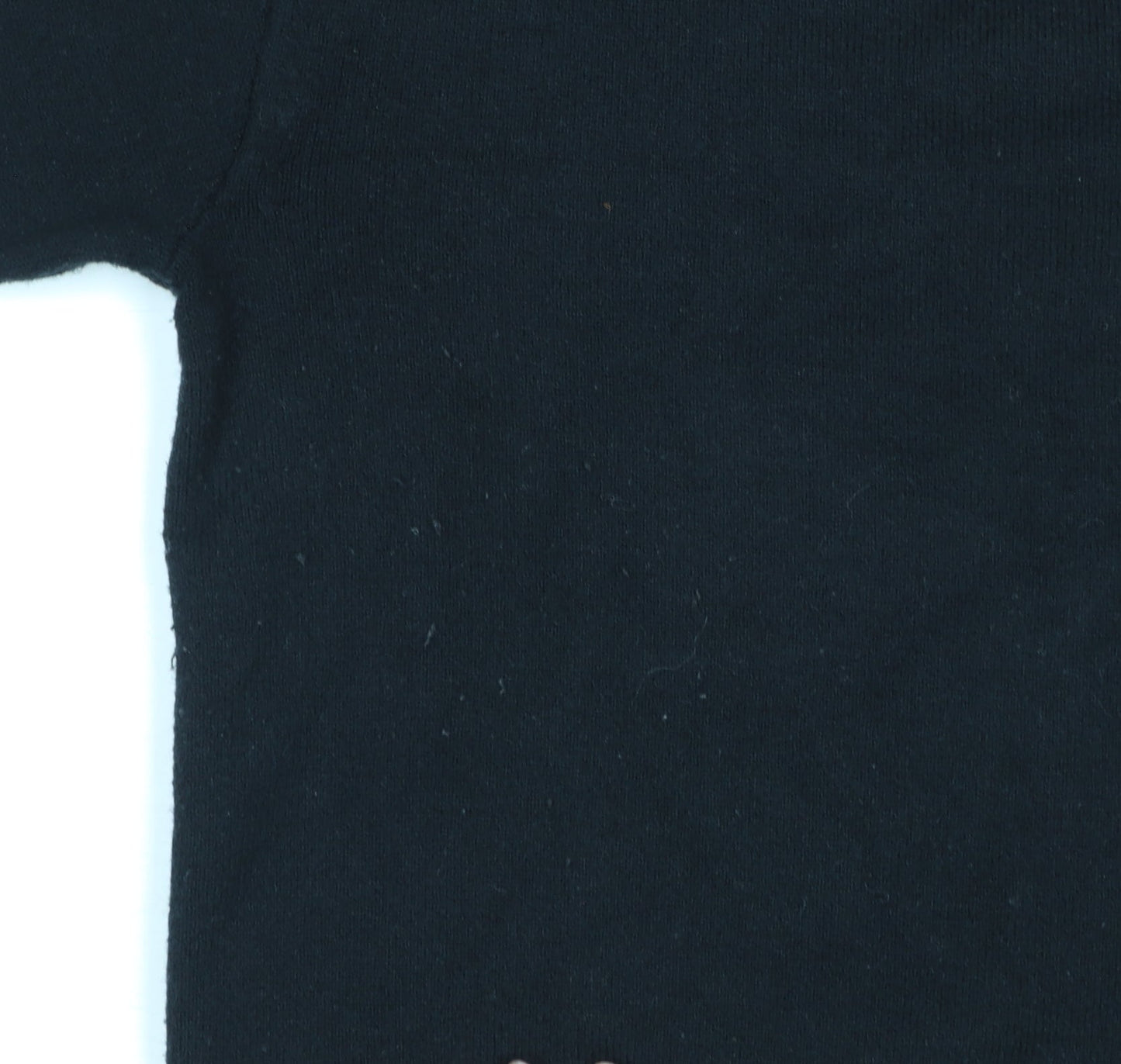 Marks & Spencer Womens Black V-Neck Cotton Jumper Size M