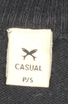 Hering Men's Black Cotton V-Neck Jumper Size S Classic Casual Knitwear