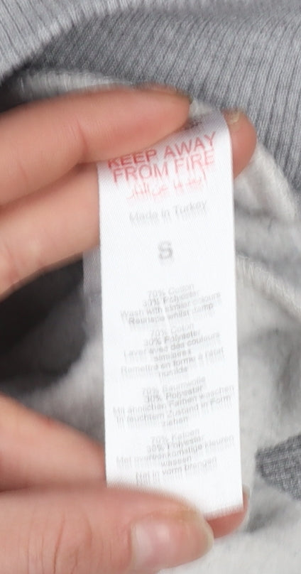 boohooMAN Men’s Grey Full Zip Hoodie Size S Regular Fit