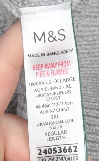 Marks & Spencer Mens Grey XL Crew Neck Knit Jumper