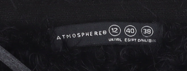 Atmosphere Women’s Black Fluffy Cape Jumper Size 12