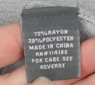 89th & Madison Women's Grey Knit Open Cardigan Size M