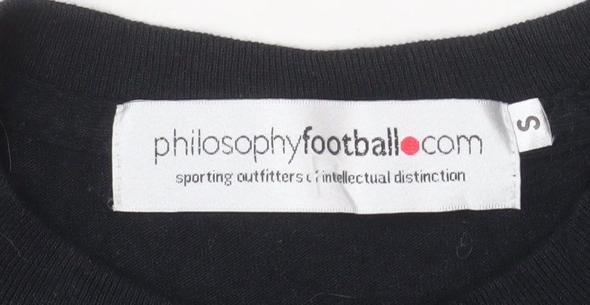 Philosophy Football Men’s Black Graphic Quote T-Shirt Size S