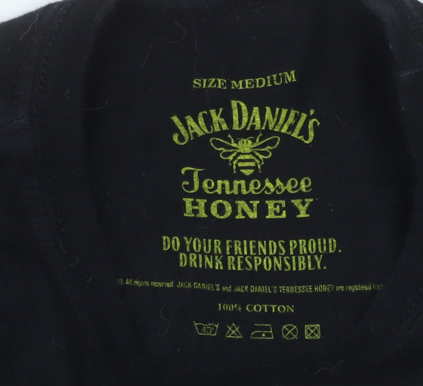 Jack Daniel's Women's Black Medium Short Sleeve Cotton T-Shirt