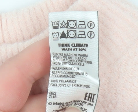 Marks & Spencer Women Pink Pullover Sweatshirt Medium 100% Polyamide