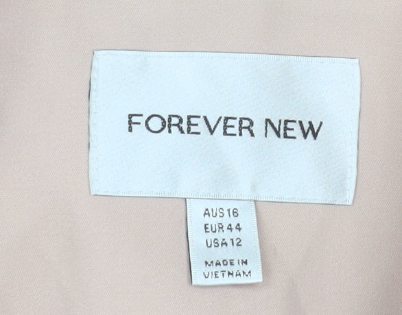 Forever New Women’s Beige Size 16 Tailored Shawl Lapel Blazer