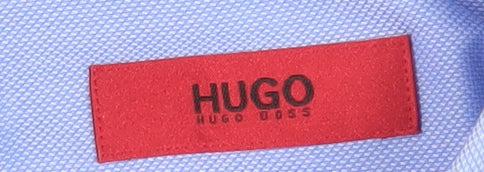 Hugo Boss Men's Blue Slim Fit Long Sleeve Dress Shirt Size 38