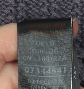 Marks & Spencer Women’s Grey Cable Knit Long Sleeve Open Cardigan Size 8