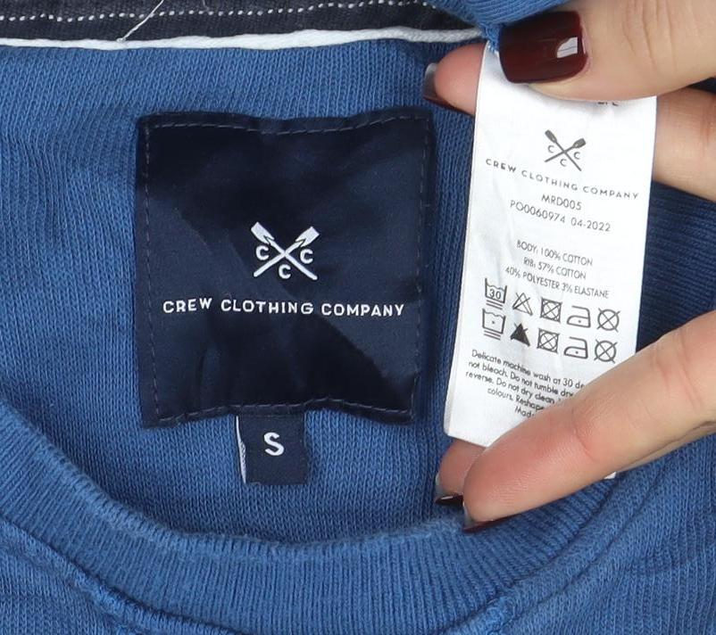 Crew Clothing Men's Blue Small Pullover Sweatshirt
