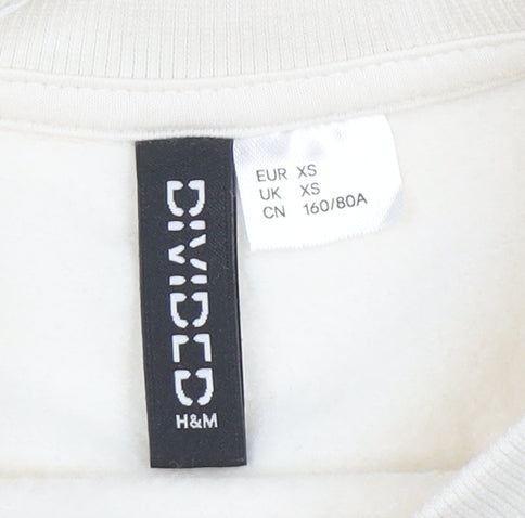 H&M Divided Women’s Beige XS Crew Neck Pullover Sweatshirt