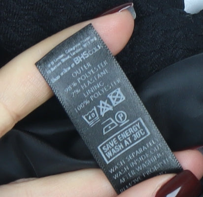BHS Women Black Blazer Jacket Size 16 Classic Workwear