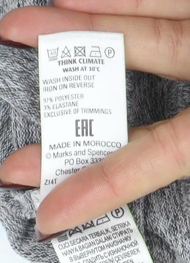 Marks & Spencer Women’s Grey Floral 3/4 Sleeve Jersey Top Size 20