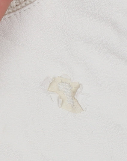 Banana Republic Women Ivory Full Zip Knit Jumper L