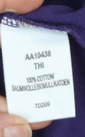Cotton Traders Men’s Purple Roll Neck Long Sleeve T-Shirt M Regular Fit
