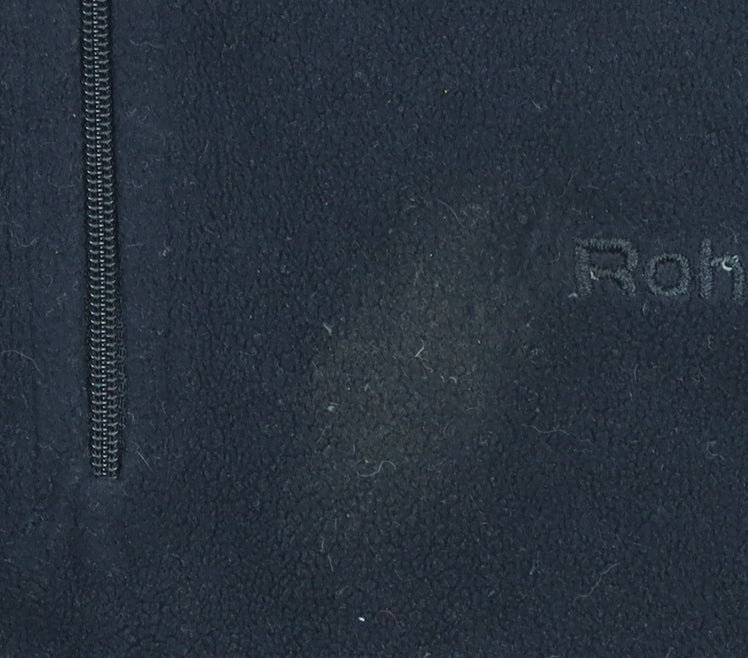 Rohan Women's Black 1/2 Zip Silver Fleece Sweatshirt Size S