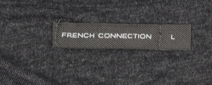 French Connection Men's Grey Long Sleeve Cotton T-Shirt L